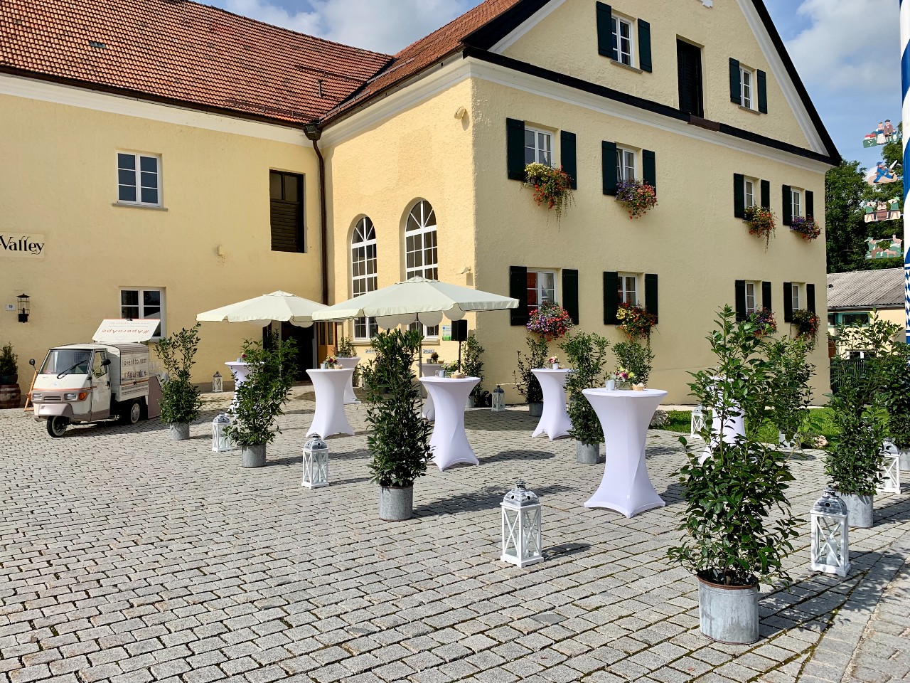 Die Schlossbrauerei Valley bietet eine schöne Kulisse für einen Sektempfang.